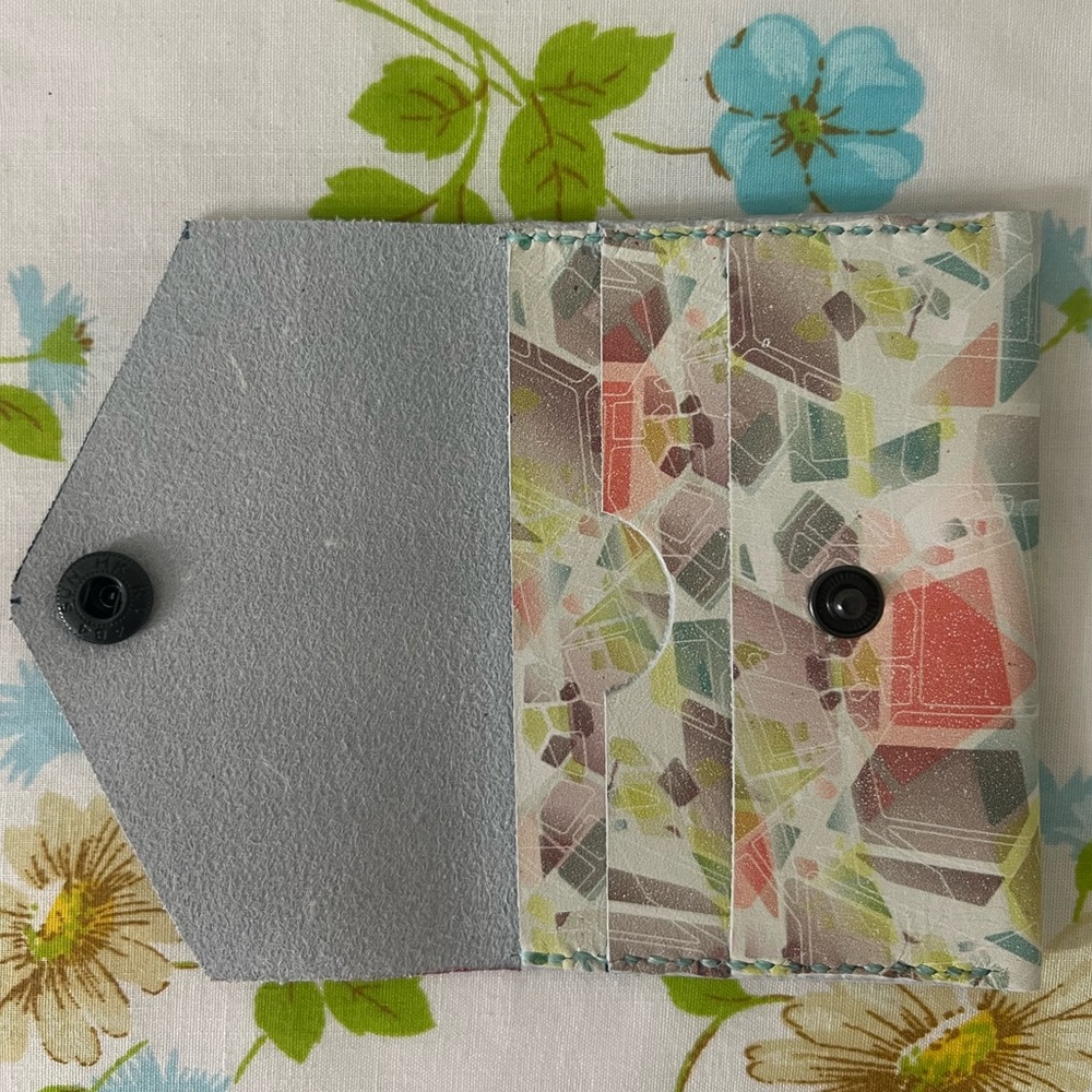 Hand Crafted Multicolor Abstract Wallet - Picture 2 of 5